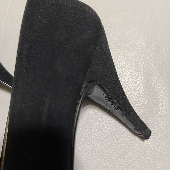 Rene Mancini Black Satin and fabric shoe - Picture 5 of 8